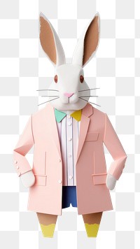 PNG White bunny animal mammal gray. AI generated Image by rawpixel.