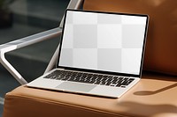 Laptop screen png mockup, transparent digital device