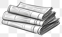 PNG Doodle newspaper drawing white. 