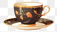 PNG Tea cup saucer coffee drink. 