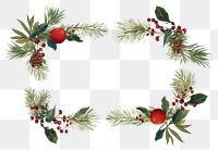 PNG Christmas invitation border christmas wreath plant