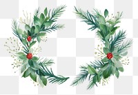 PNG Christmas wreath pattern plant.