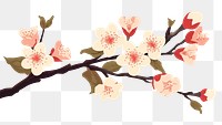 PNG Cherry blossom flower plant inflorescence. AI generated Image by rawpixel.