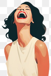 PNG Laughing adult woman face. AI generated Image by rawpixel.