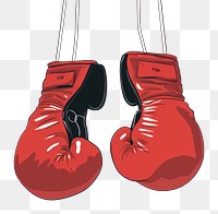 PNG Red boxing gloves hanging sports red competition. 