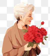 PNG Portrait flower adult women. AI generated Image by rawpixel.