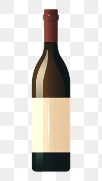PNG Wine bottle drink refreshment container. AI generated Image by rawpixel.