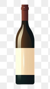 PNG Wine bottle drink refreshment container. 