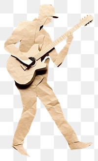 PNG Man playing guitar paper adult  