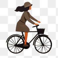 PNG Woman bicycle vehicle cycling. AI generated Image by rawpixel.