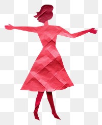 PNG Girl paper art white background. AI generated Image by rawpixel.