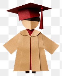 PNG Graduated graduation student white background. AI generated Image by rawpixel.