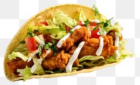 PNG Taco food white background vegetable. 