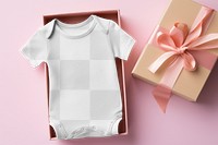 Baby romper png transparent mockup