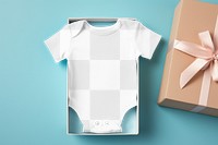 Baby romper png transparent mockup