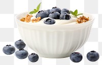 PNG Bowl blueberry dessert yogurt. 