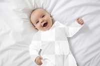 Baby romper png transparent mockup