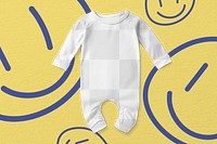 Baby romper png transparent mockup