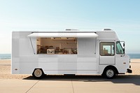 Food truck png mockup, small business vehicle, transparent design