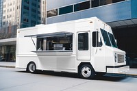 Food truck png mockup, small business vehicle, transparent design