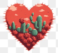 PNG Real heart cactus creativity cartoon pattern. 