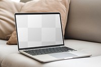 Laptop screen png mockup, transparent digital device