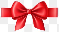 PNG Crossed ribbons christmas bow red. 