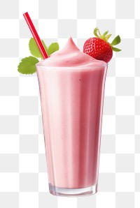 PNG Strawberry smoothie milkshake fruit. 