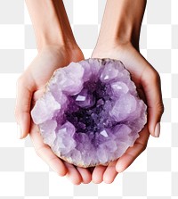 PNG Amethyst gemstone jewelry holding. 