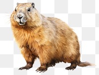 PNG Groundhog wildlife mammal animal. 