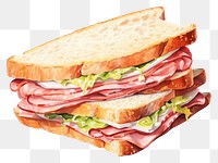 PNG Sandwich slice meat food. 