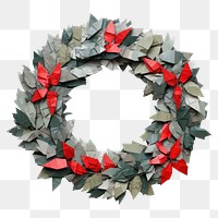 PNG Christmas wreath plant leaf art. 