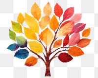 PNG Autumn leaves art pattern drawing. 