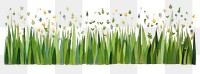 PNG Grass Border grass flower plant. AI generated Image by rawpixel.