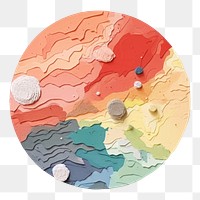 PNG Planet painting palette craft. AI generated Image by rawpixel.