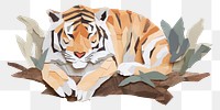 PNG Tiger wildlife animal paper. 