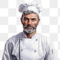 PNG Male chef portrait adult beard. AI generated Image by rawpixel.