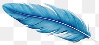 PNG Blue feather leaf white background lightweight. AI generated Image by rawpixel.