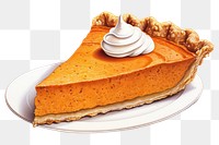 PNG Pumpkin pie cheesecake dessert food. AI generated Image by rawpixel.