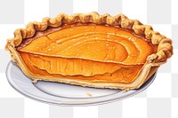 PNG Pumpkin pie dessert pastry food. AI generated Image by rawpixel.