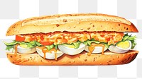 PNG Egg sandwich food meal white background. AI generated Image by rawpixel.