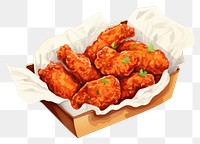 PNG Korean fried chicken paper food container. AI generated Image by rawpixel.