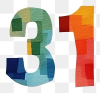 PNG Number craft text art. 