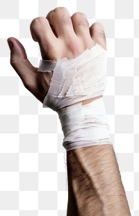 PNG Bandage hand recovery fracture. 