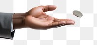 PNG Businessman's hand tossing a coin. AI generated Image by rawpixel.