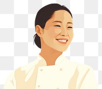 PNG Asian chef woman portrait smiling adult. 