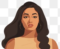 PNG Chubby Indian woman portrait adult face. AI generated Image by rawpixel.