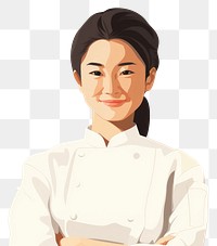 PNG Asian chef woman portrait smiling adult. AI generated Image by rawpixel.