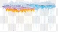 PNG Rain drops art abstract painting. 