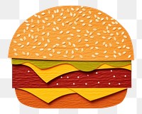 PNG Hamburger food white background sandwich. AI generated Image by rawpixel.